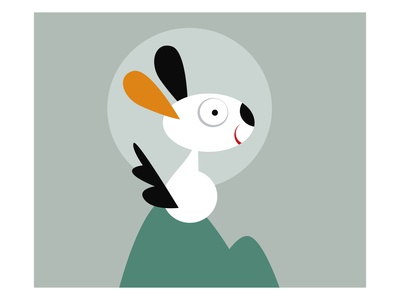 rabbit on a hill