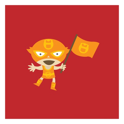 El Fuego Waving A Flag