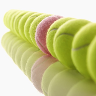 Yellow and Pink Tennis Balls Posters