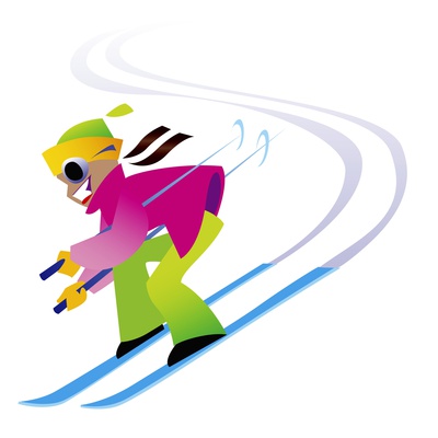 Freestyle Racer Skiier