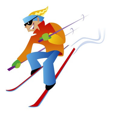 Freestyle Downhill Skiier