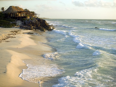 Resort Hut on the Coastline, Overlooking the Beach, Mexico