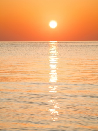 Sunlight Reflecting on Ocean at Sunset