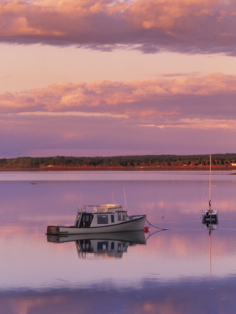 Sunset West River Causeway, West River, Prince Edward Island, Canada