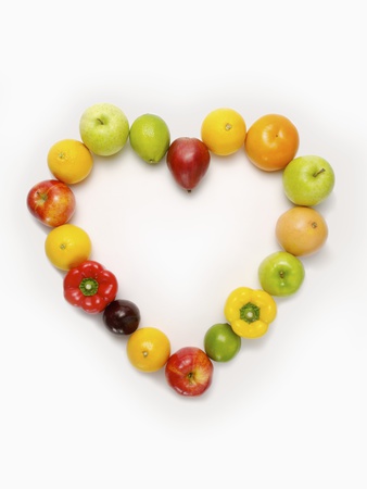 Fruits and Vegetables of a Heart Shape