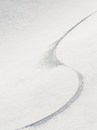 Ski tail in snow Aspen Snowmass, Aspen, Colorado, USA Poster