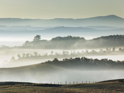 Misty hills in Tuscany
