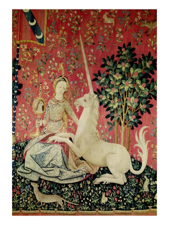 Detail from The Lady and the Unicorn: Sight Tapestry