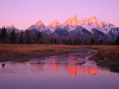 Snow-Capped Mountains at Daybreak