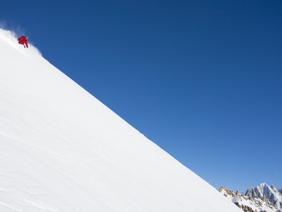 Backcountry skier on mountain