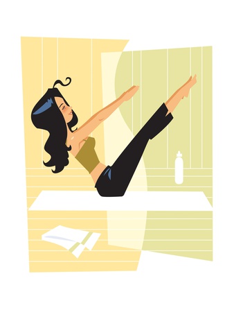 Woman doing Pilates - Harry  Briggs