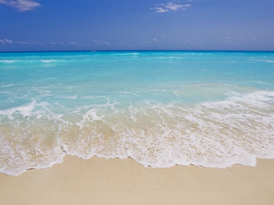 White sand beach in Cancun