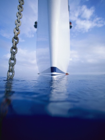 Large Boat Anchored Off Cuba