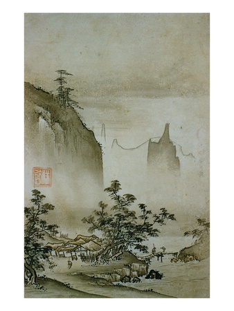 View of a Small Village from Eight Views of the Xiao and Xiang Rivers