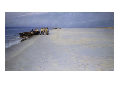 Fishermen on the Beach at Skagen, Denmark