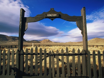 Gate To Historical Pioneer Cemetery Poster