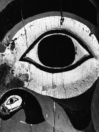 Bird's Eye and Head on Totem by Brett Weston