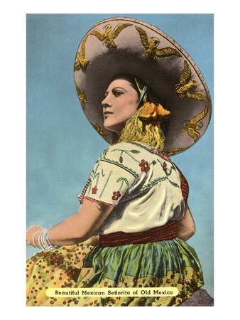 Mexican Senorita with Hat