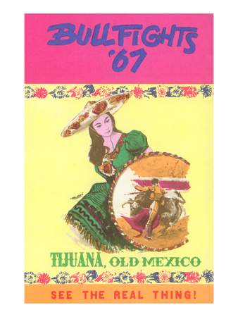 Senorita with Bullfight Scene