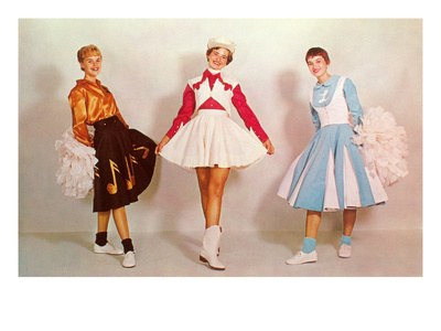 Three Cheerleaders, Retro Poster