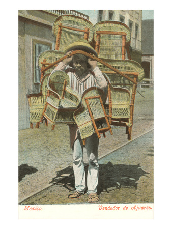 Man Carrying Chairs, Mexico