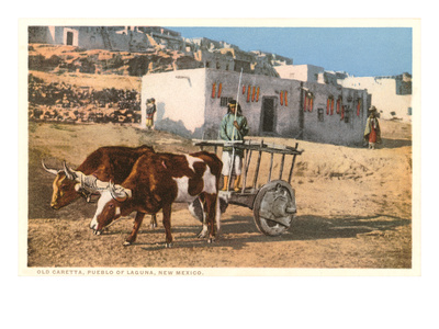 Ox Cart, Laguna Pueblo, New Mexico