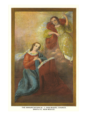 Painting of the Annunciation, San Miguel Church, Santa Fe, New Mexico