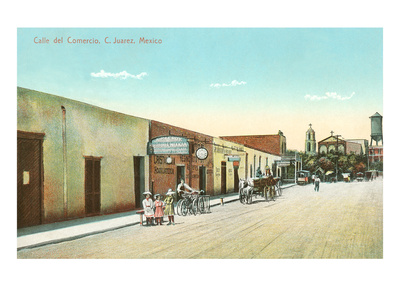 Early Street Scene, Juarez, Mexico
