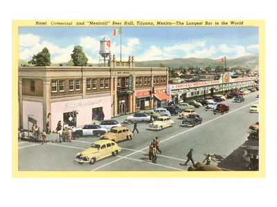Street Scene of Forties Tijuana, Mexico