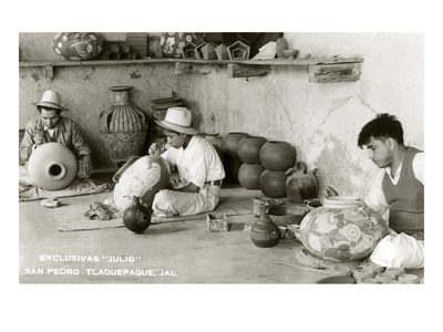 Potters in Tlaquepaque, Mexico