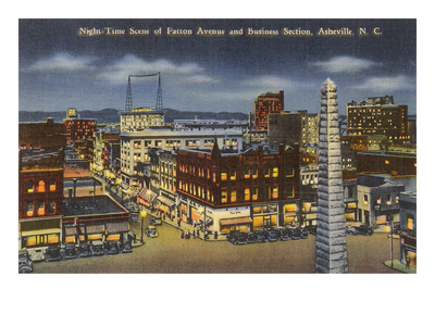 Night, Downtown Asheville, North Carolina