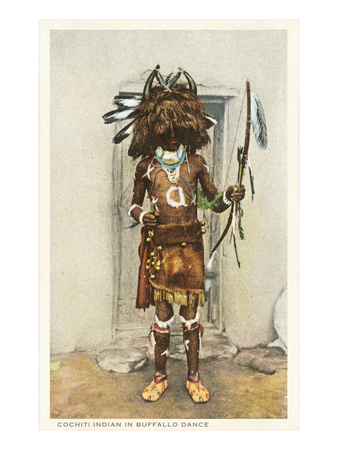 Cochiti Pueblo Indian in Buffalo Dance