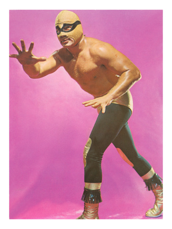 Mexican Wrestler Ready for Take-Down