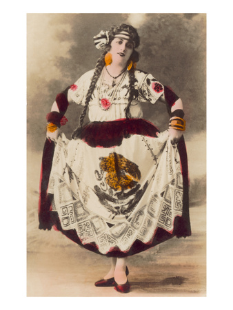 Dancer with Mexican Flag Dress