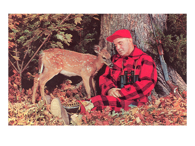 Sleeping Hunter with Deer, Retro