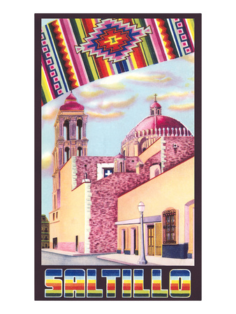 Poster for Saltillo, Mexico, Old Church