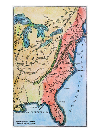 Colonial America Map