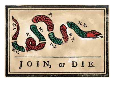 Join Or Die Cartoon, 1754