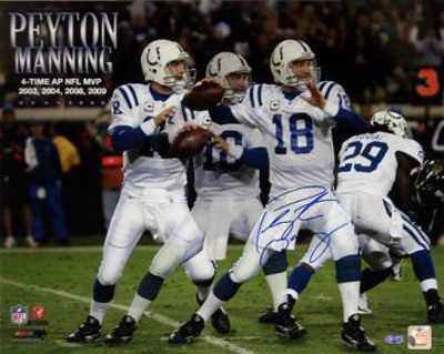 Peyton Manning 4-Time AP NFL MVP Multi-Exposure Collage Poster