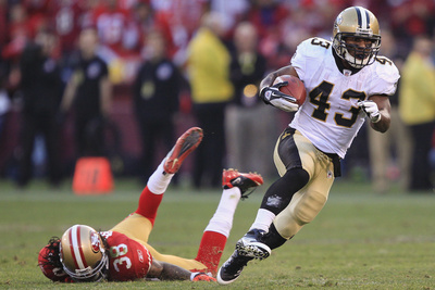 San Francisco 49ers and New Orleans Saints: Darren Sproles and Dashon Goldson Poster