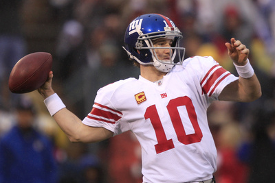 New York Giants and San Francisco 49ers - Jan. 22, 2012: Eli Manning Poster