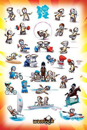 London 2012 Olympics (Wenlock Sport Poses) Posters