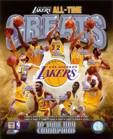Los Angeles Lakers All Time Greats Composite