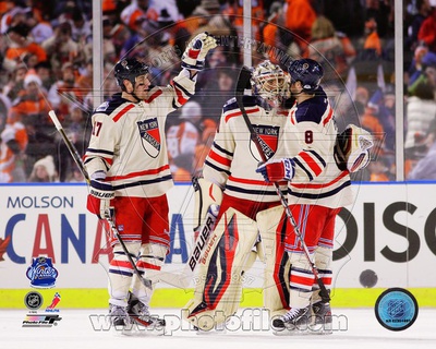 Henrik Lundqvist, Brandon Dubinsky, & Brandon Prust 2012 NHL Winter Classic Action Poster