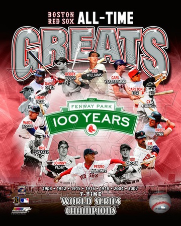 Boston Red Sox All Time Greats Composite Poster
