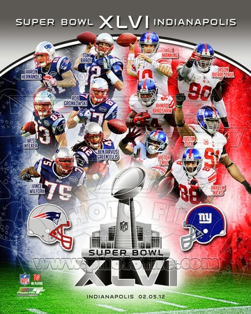 SuperBowl XLVI Match Up Composite Poster