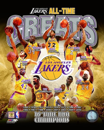 Los Angeles Lakers All Time Greats Composite