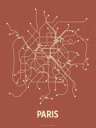 Buy Paris (Brick Red & Tan) at AllPosters.com