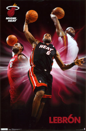 Buy Heat - Lebron James at AllPosters.com