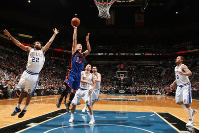 Buy New York Knicks v Minneapolis Timberwolves, Minneapolis, MN, Feb 11: Jeremy Lin, Wayne Ellington at AllPosters.com